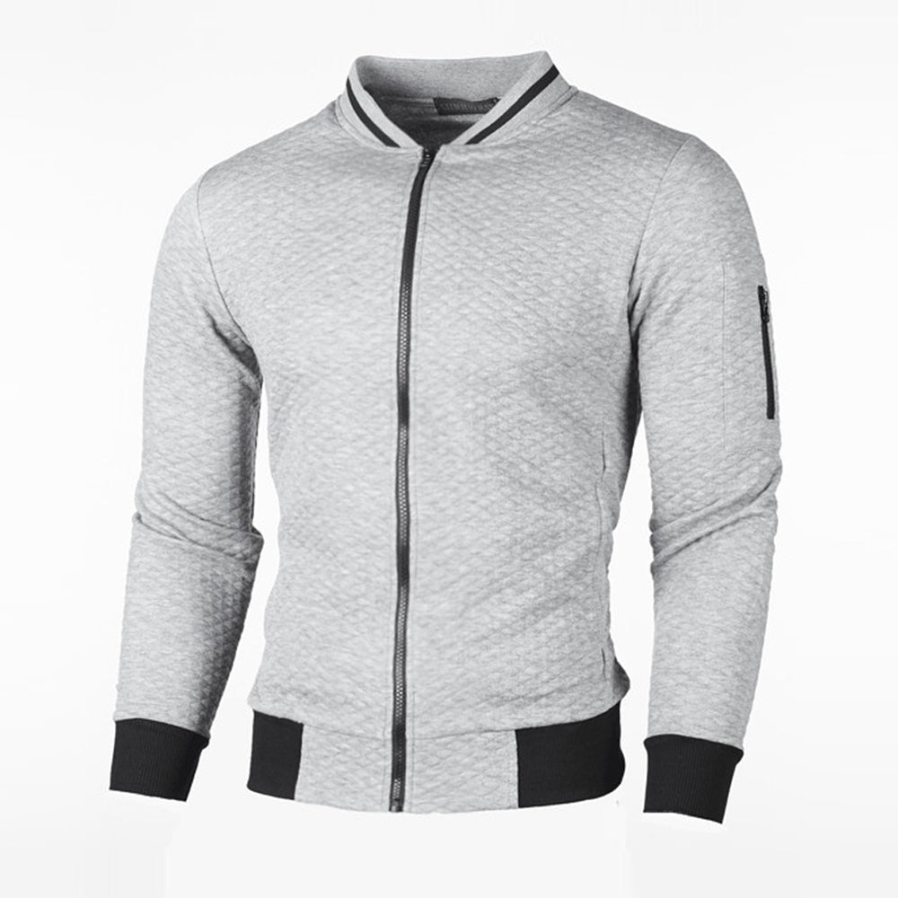 Macymars™ Men's Stand Collar Zip Sweatshirt Baseball Jacket