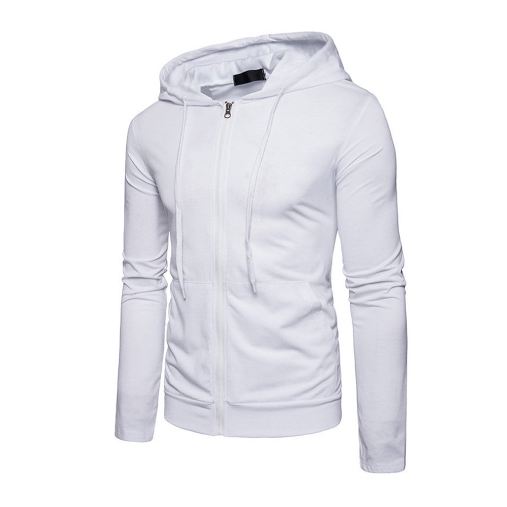 Macymars™ Men's Long Sleeve Solid Zip Hoodie